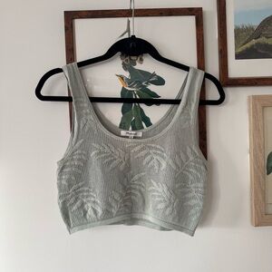 EUC Madewell palm stitch crop sweater tank